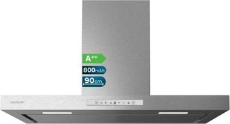 Cecotec Cecotec - Campana Extractora T Bolero Flux Tt 908000 Slim Glass White A++. 90cm Succi&oacute;n 800m/h 210w Display T&aacute;ctil