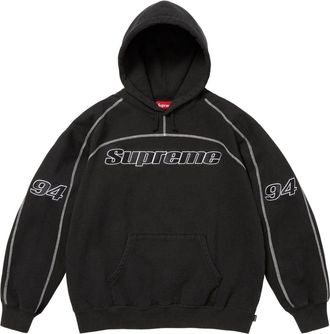 SUPREME FW25 Overlock Hooded Sweatshirt Black FW25SW84-BLACK