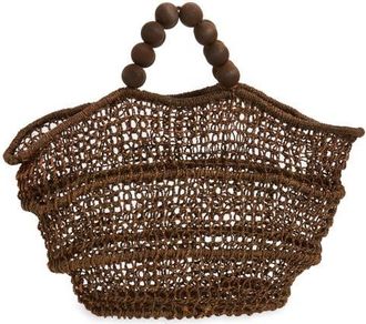 Poolside The Comporta Straw Tote in Cocoa at Nordstrom