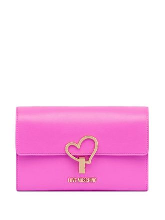 Love Moschino heart chain shoulder bag - Pink