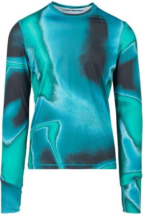 Aztech Mountain T-shirt con stampa astratta - Blu