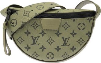 Louis Vuitton Khaki Coated Canvas Shoulder Bag (Pre-Owned)