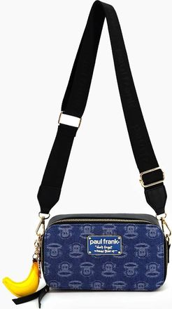 Like Dreams Womens Paul Frank Goin Bananas Crossbody Bag In Light Denim