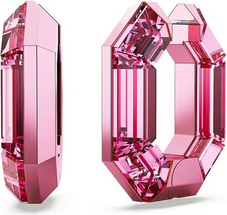 Swarovski Roze Lucent Hoop Oorbellen - Dames - Oorbellen - Roze - ONE Size - Accessoires