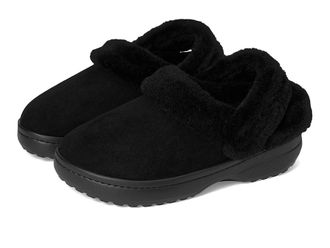 Crocs Classic Unfurgettable Clogs Clog Shoes Black Vegan Suede : Mens 11 - Womens 13 Medium, Polyester