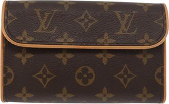 Louis Vuitton Florentine Waist Bag Monogram Canvas Brown Canvas Handbag (Pre-Owned)