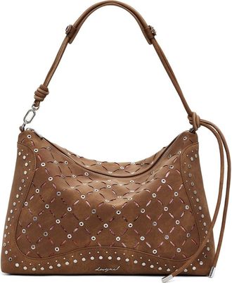 Desigual Faux Leather Shoulder Bag in Camel at Nordstrom