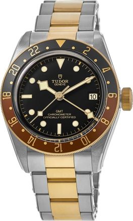 Tudor Black Bay GMT S & G Black Dial Steel and Yellow Gold Mens Watch M79833MN-0001