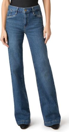 Paige Leenah High Waist Wide Leg Jeans in Enroute at Nordstrom, Size 29