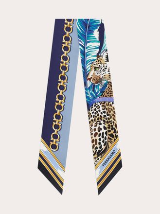 Ferragamo Women Felini print silk mini bandeau Blue