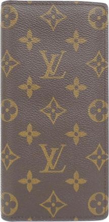 Louis Vuitton Brown Coated Canvas Long Wallet (Bi-Fold) (Pre-Owned)