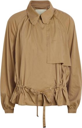 Isabel Marant Gwenola Drawstring Woven Trench Jacket - Khaki - 38 (UK10 / S)