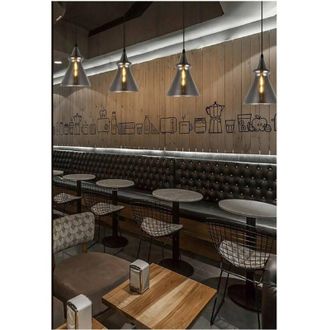 Trade Shop Trade Shop Traesio - Trade Shop - Lampadario Da Soffitto In Vetro Lampada Sospensione E27 Pendente a Coppa A36-04