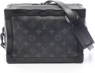 Louis Vuitton Black Coated Canvas Monogram Eclipse Leather Handbag Shoulder Bag (Pre-Owned)