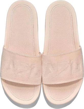Athletic Propulsion Labs Womens Techloom Velvet Slide Sandal In Creme