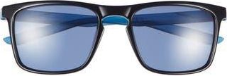 Nike Sky Ascent 55mm Rectangular Sunglasses in Obsidian/Navy at Nordstrom Rack