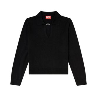 Diesel V-hals Brei Top - Dames - V-hals truien - Zwart - M - Truien & Vesten
