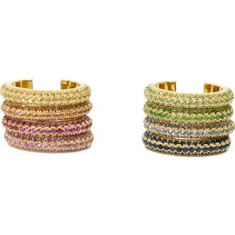 Fry Powers Sparkle Ear Cuffs in 14K Gold in Blue at Nordstrom