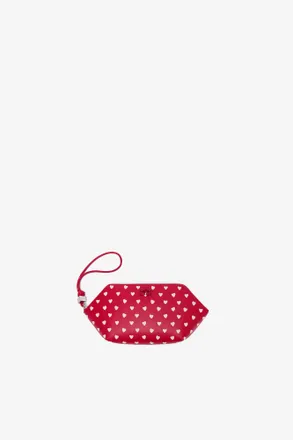 Ganni Red Bou Make Up Pouch with Dots