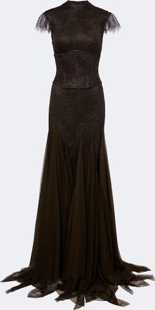 De La Vali Zephyra lace and tulle gown