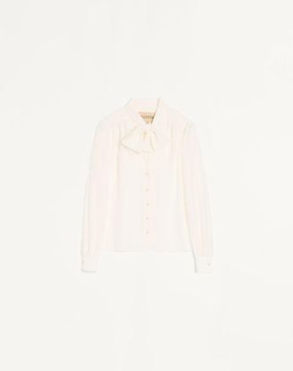 Valentino Camicia In Crepe De Chine Donna AVORIO 36