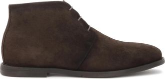 Kazar Enkellaarsjes - Heren - Veterlaarzen - Bruin - 45 EU - Wol - Schoenen