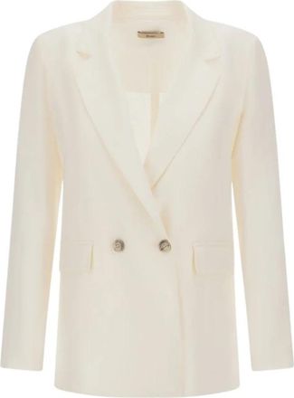 Herno Blazer van puur linnen - Dames - Blazers - Wit - M - Linnen - Jassen