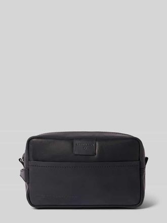 Strellson Kulturbeutel aus echtem Leder Modell DICK in BLACK, Größe 1