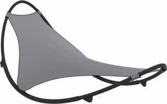 vidaXL Vidaxl - Tumbona mecedora con ruedas acero y tejido textilene gris