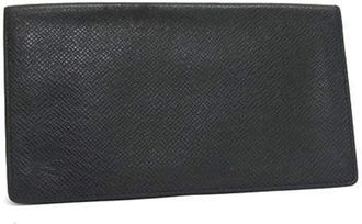 Louis Vuitton Ardoise Black Taiga Leather Long Wallet (Bi-Fold) (Pre-Owned)