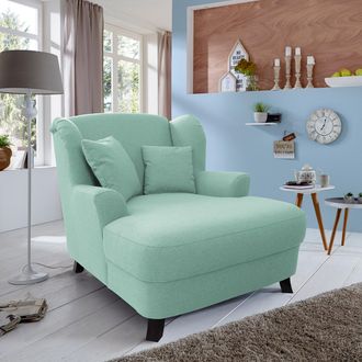 Sit&more home24 Ridgevalley XXL Sessel Garza II Babyblau Flachgewebe 109x104x145 cm (BxHxT)