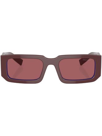 Prada Occhiali da sole squadrati - Rosso