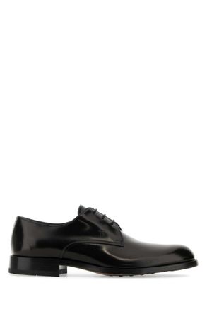 Tod's Black Leather Lace Up Shoes