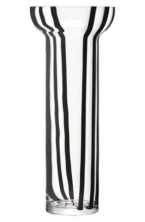 LSA Stripe 16.5-Inch Vase in Black at Nordstrom