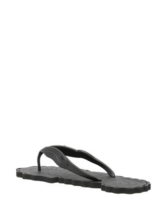 Zimmermann Seahorse-Engraved Thong Sandals - Black