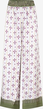 La DoubleJ Seidentwillhose mit weitem Bein Palazzo Eclipse Plac&eacute;e