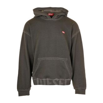 Diesel Hoodies, male, Black, S, Black Jumper with Hood