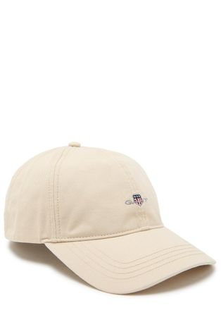 GANT Shield Logo-embroidered Cotton-twill cap - Ecru - One Size