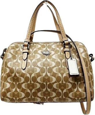 Coach Pre-owned Handbags, female, Beige, Size: ONE SIZE Pre-owned Mini Bennett Satchel handbag