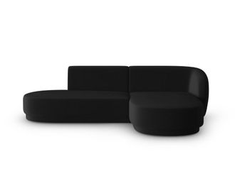 CXL by Christian Lacroix Sof&aacute; esquinero modular derecho 4 plazas de terciopelo negro