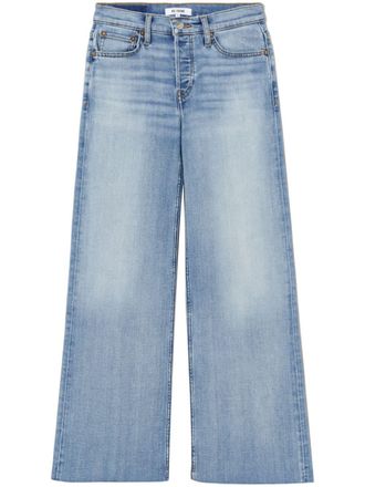 Re/Done mid-rise wide cropped jeans - Blue