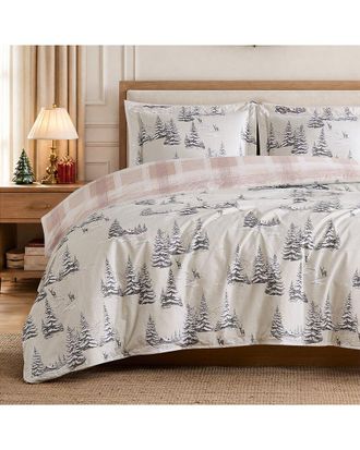Southshore Fine Linens Frosted Pines Holiday Duvet Cover Set