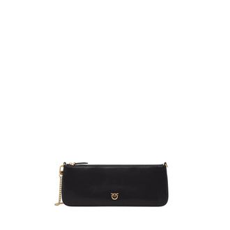 Pinko Pinko, Tassen, Dames, Zwart, ONE Size, Katoen, New Horizontal Flat