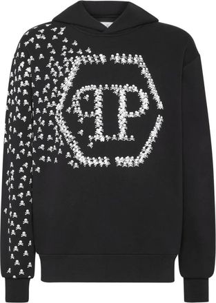 Philipp Plein Heren, Sweatshirts & Hoodies, Zwart, Maat: XL Katoen