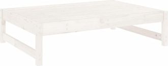 vidaXL Garden Footstool White 120x80 cm Solid Wood Pine Vidaxl