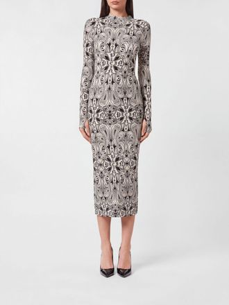 Philipp Plein Abito midi in jersey stampato