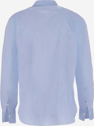 Alessandro Gherardi Mens Stretch Cotton Blend Shirt Light Blue