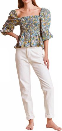 Trovata Alize Peasant Style Blouse In Summer Fields