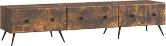 vidaXL Mueble De Tv Con Caj&oacute;n Roble Ahumado 147 X 34,5 X 30 Cm Vidaxl
