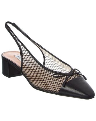 Aquazzura Margot Mesh & Leather Slingback Sandal